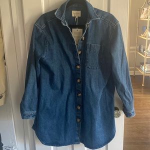 NWT Sezane Denim Sofie Dress